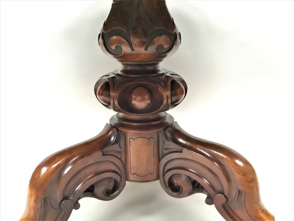 C19th burr walnut centre table View VIII