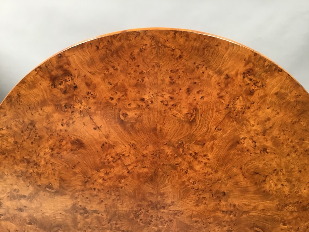 Mid C19th burr ash centre table View II