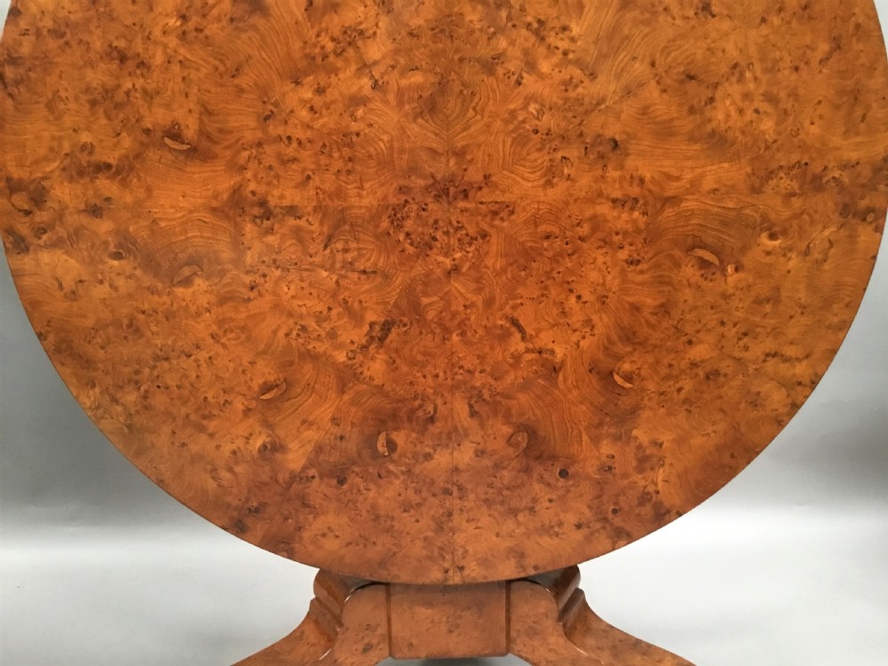 Mid C19th burr ash centre table View IV