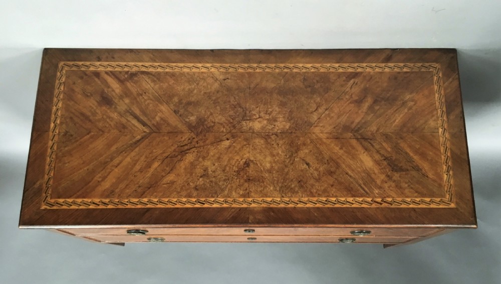 C18th Italian walnut inlaid commode View V