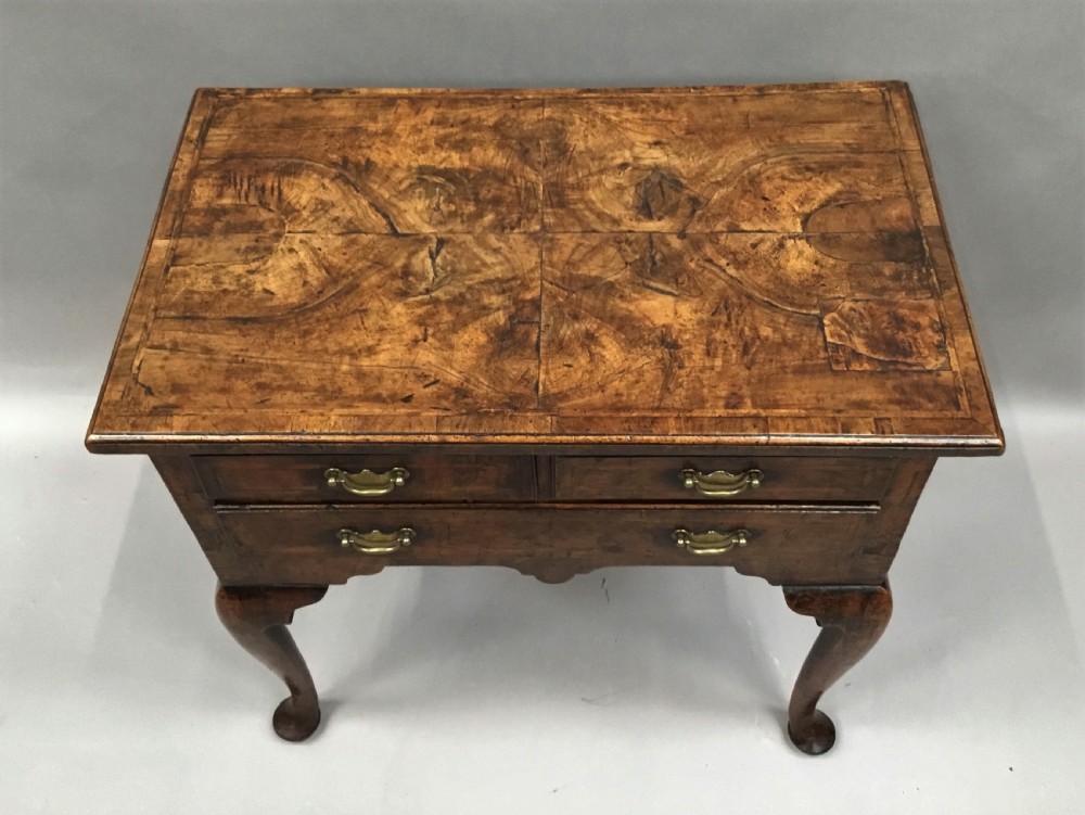 George I walnut cabriole leg lowboy  View III