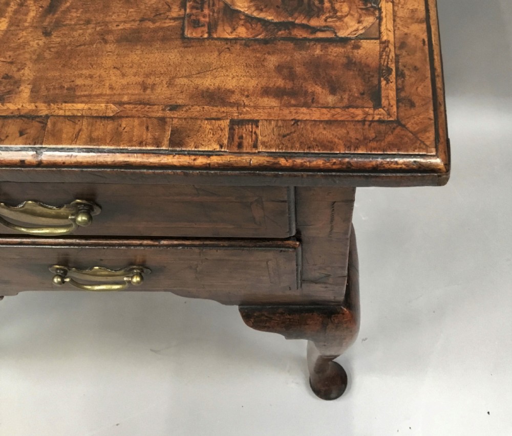 George I walnut cabriole leg lowboy  View X