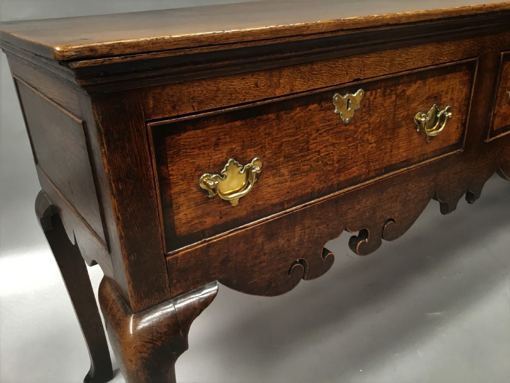 Georgian oak cabriole leg dresser View IV