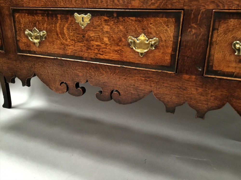 Georgian oak cabriole leg dresser View V