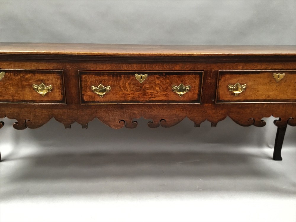 Georgian oak cabriole leg dresser View XI
