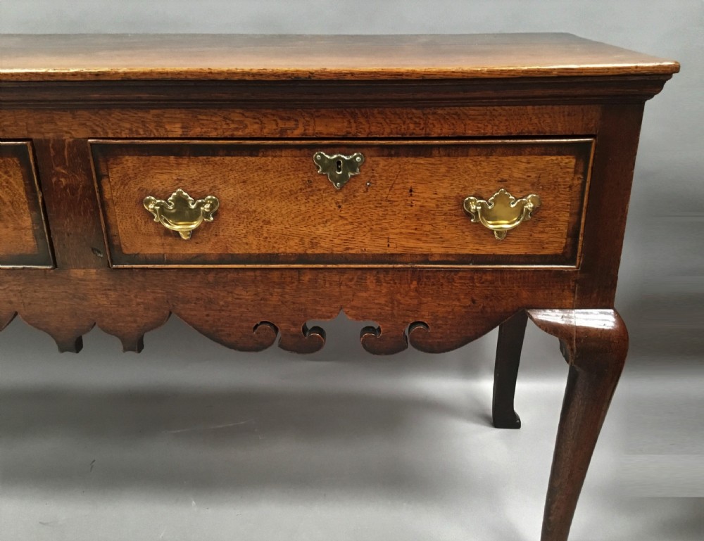 Georgian oak cabriole leg dresser View XII