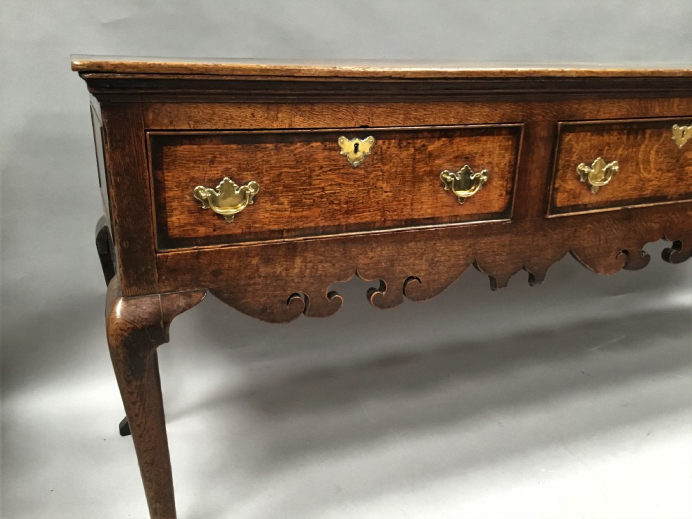 Georgian oak cabriole leg dresser View XIII