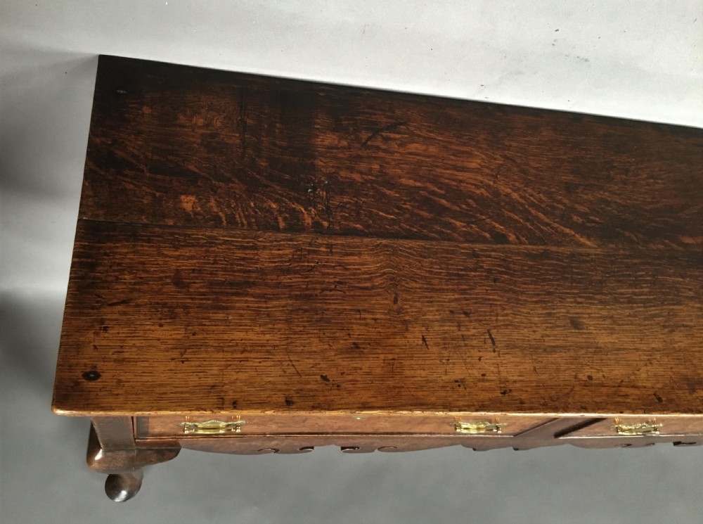 Georgian oak cabriole leg dresser View XX