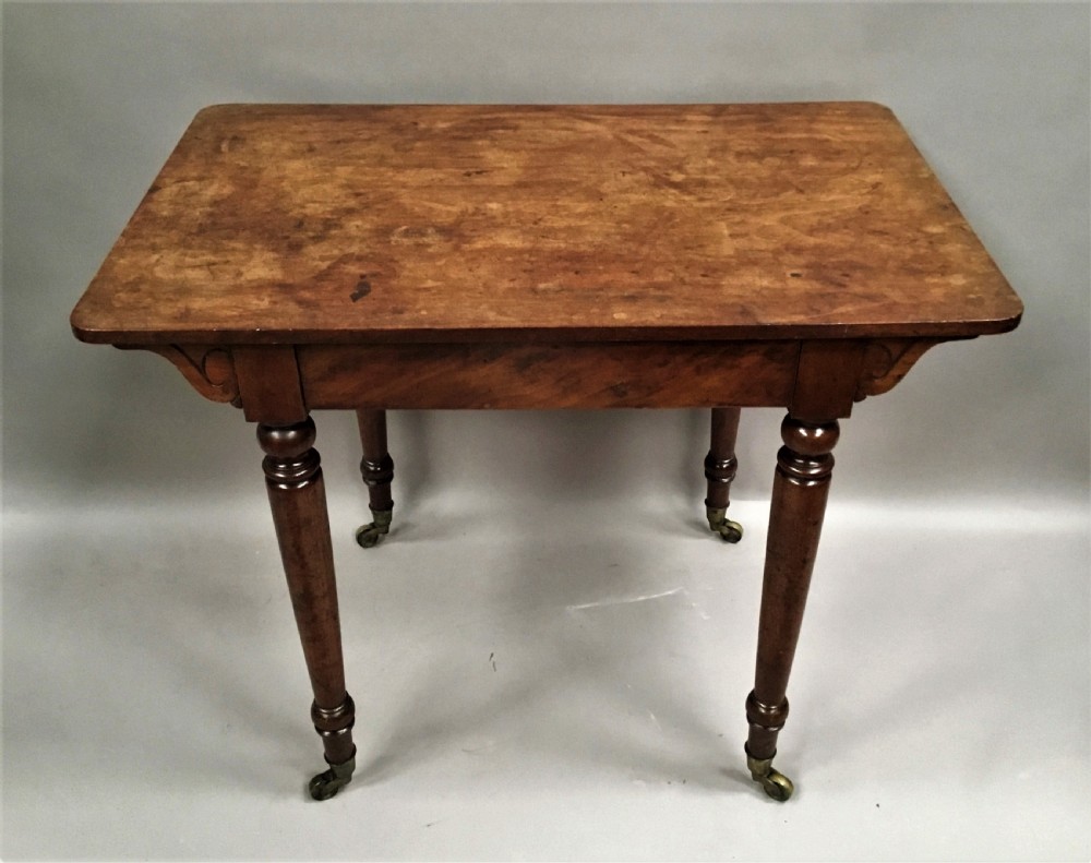 C19th mahogany side table / writing table by Holland and Sons, London View VII