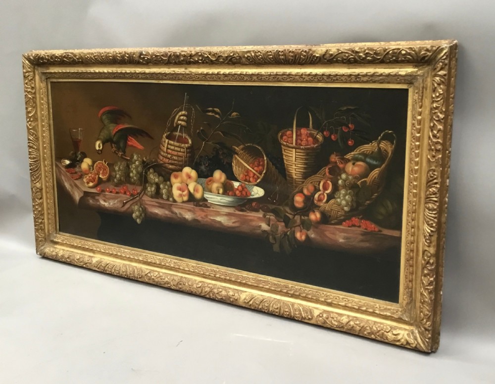 Large C19th still life oil painting View IX