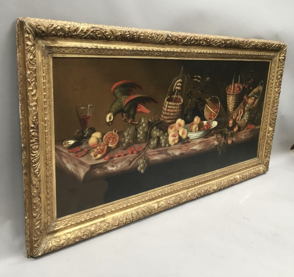 Large C19th still life oil painting View X