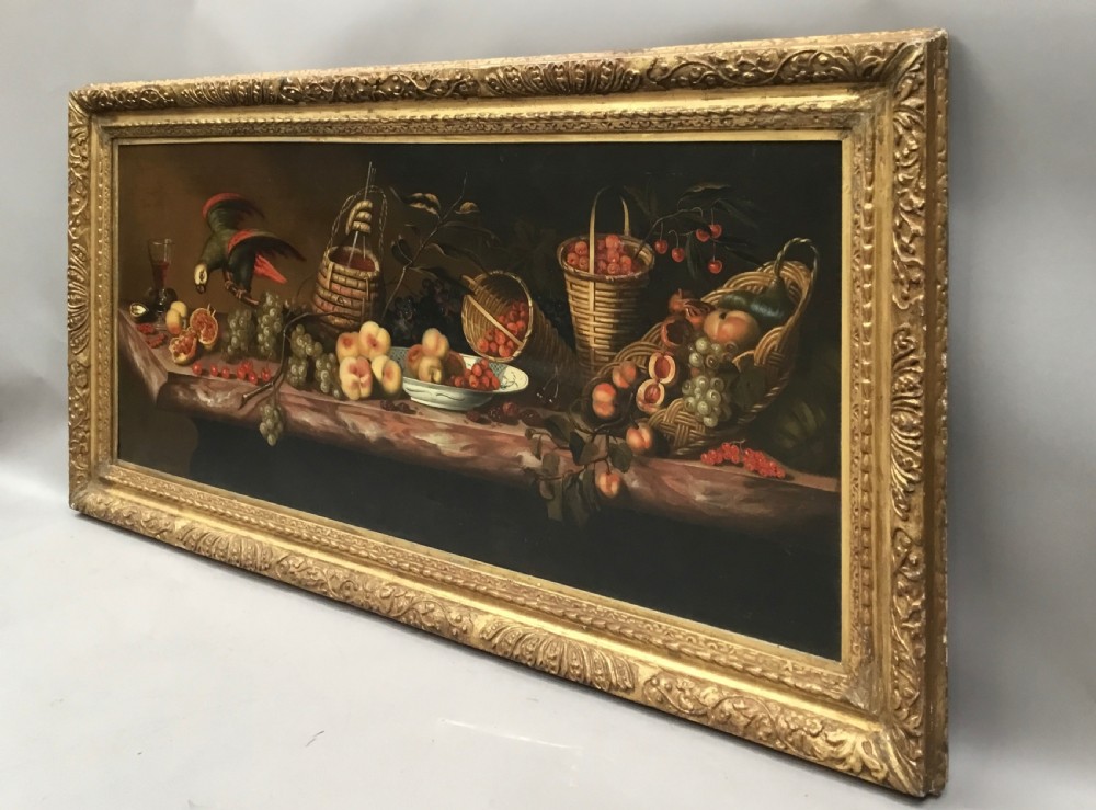 Large C19th still life oil painting View XIII