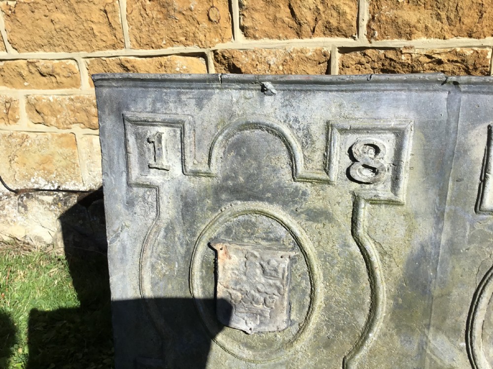 C19th lead cistern dated 1846 of unusual neat proportions View VIII