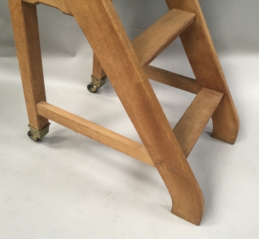 C19th set of golden oak library steps of large proportions View XV