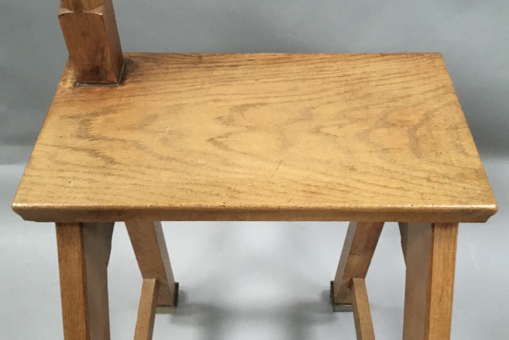 C19th set of golden oak library steps of large proportions View XIX