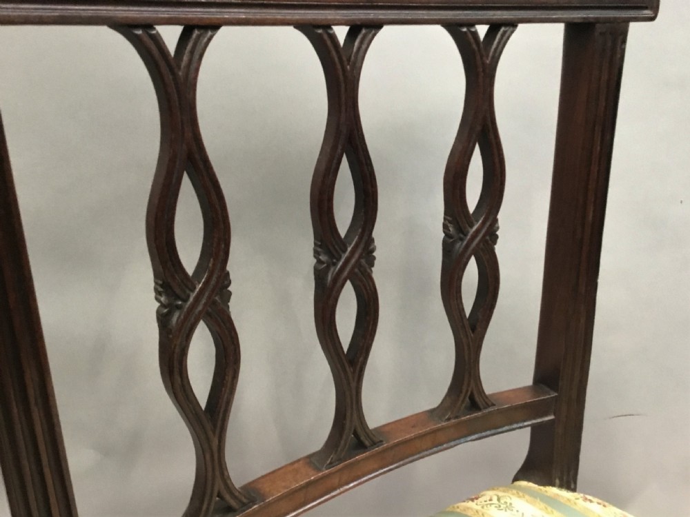 George III set of 4 mahogany dining chairs View V