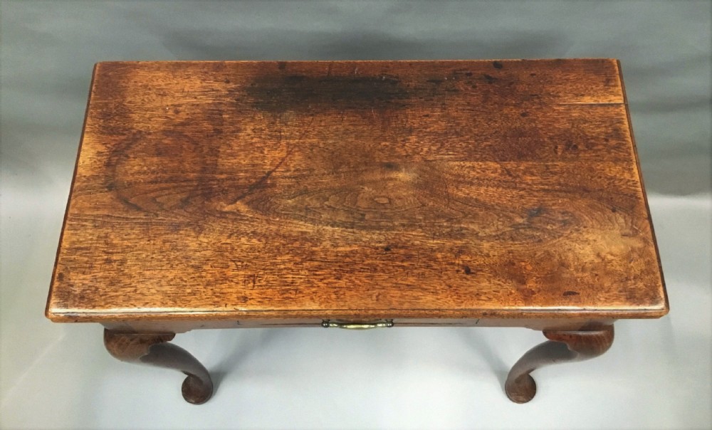 George II walnut foldover top tea table View XV