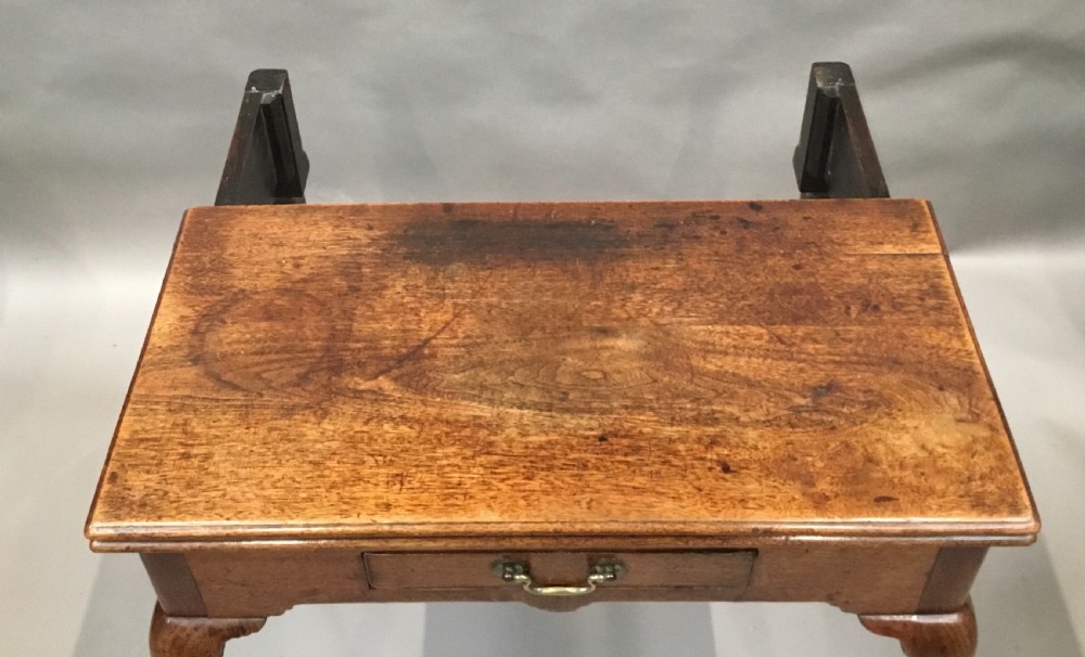 George II walnut foldover top tea table View XVIII