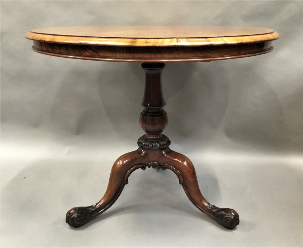 George IV Gillows centre table in burr walnut and goncalo alves View IV