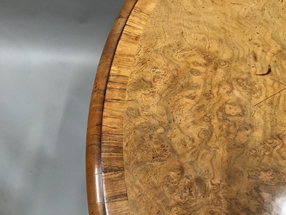 George IV Gillows centre table in burr walnut and goncalo alves View XIV