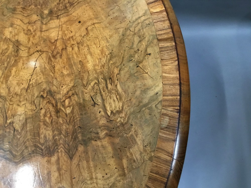 George IV Gillows centre table in burr walnut and goncalo alves View XV