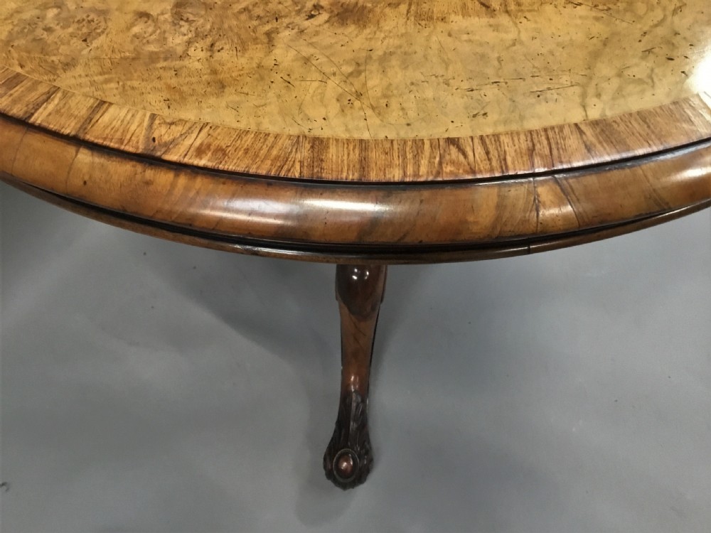 George IV Gillows centre table in burr walnut and goncalo alves View XVI