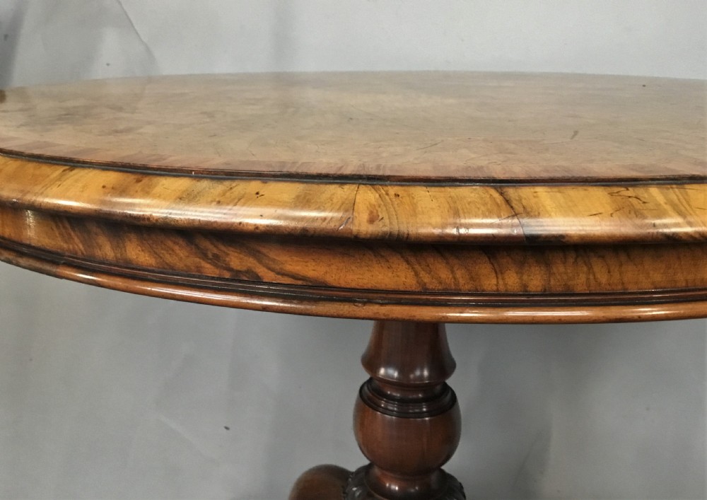 George IV Gillows centre table in burr walnut and goncalo alves View XVIII