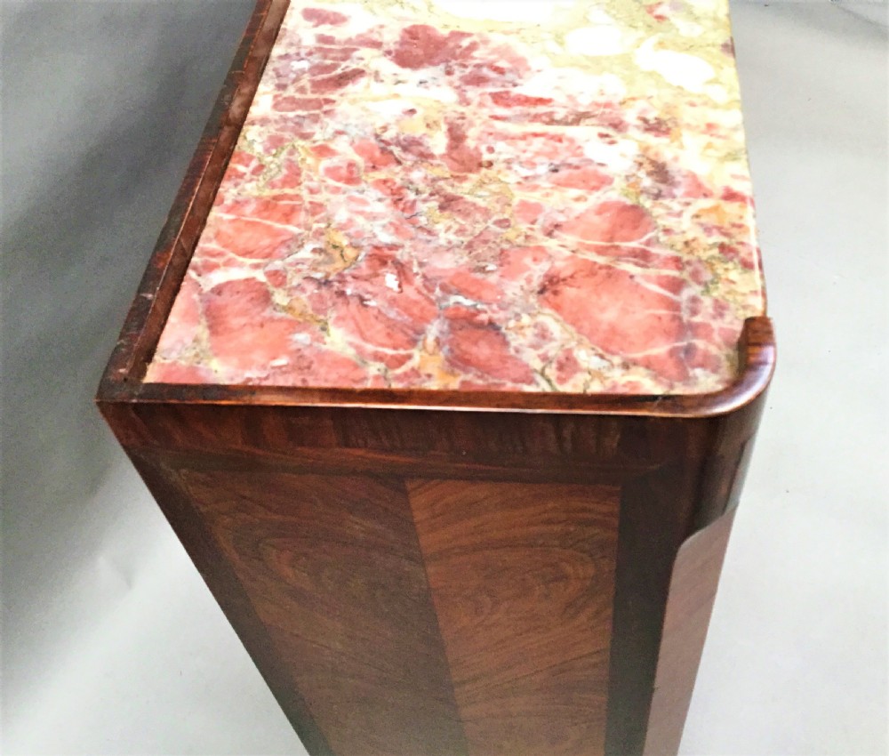 C19th Louis XV style kingwood and tulip wood open bookcase View XII