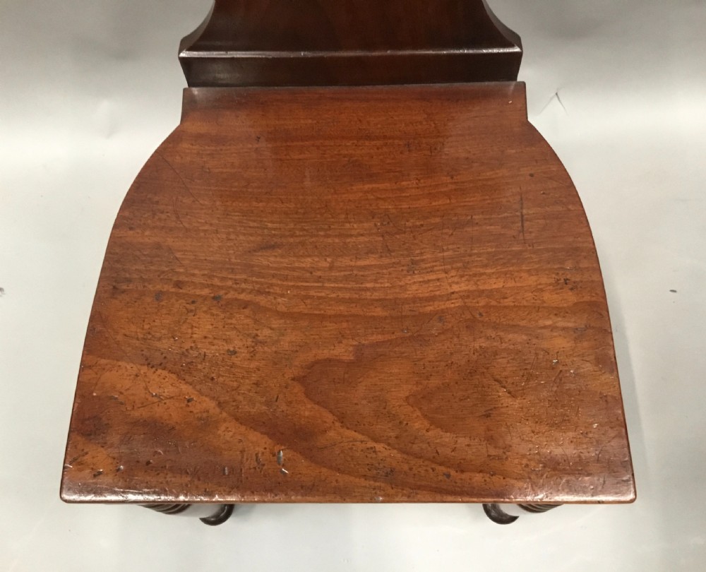 Regency pair of mahogany hall chairs View XIII