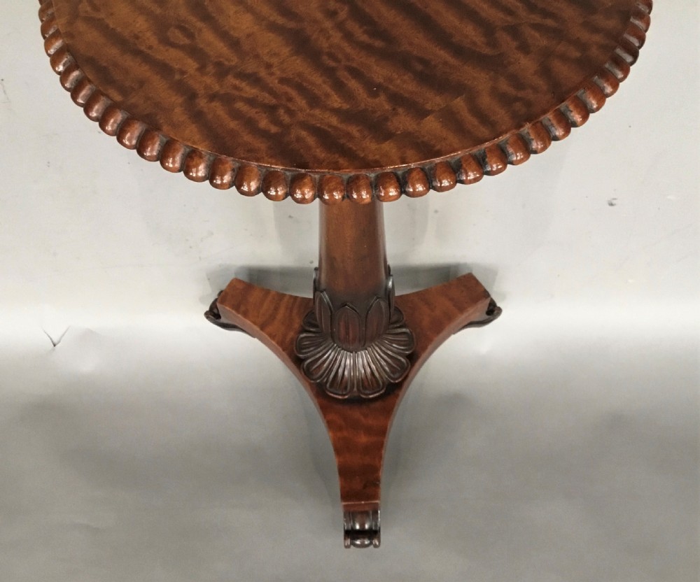 Regency unusual fiddleback  mahogany occasional table View XI