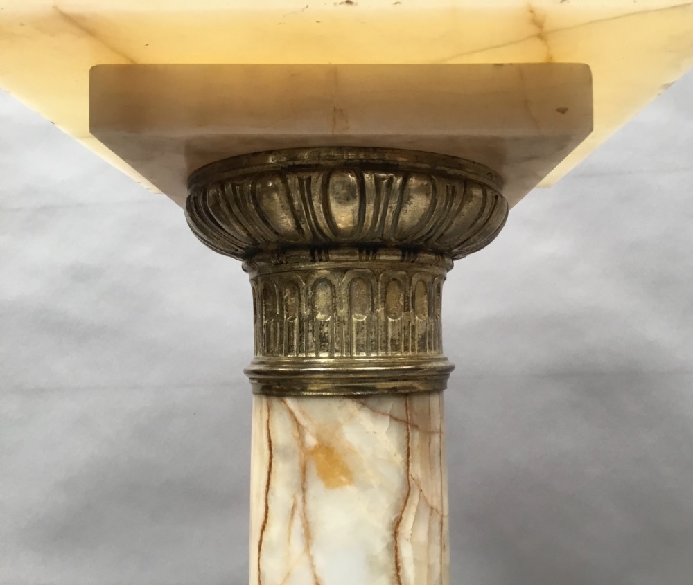 C19th pair of marble and gilt bronze pedestal columns View VI