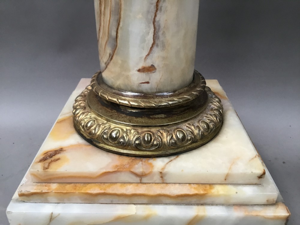 C19th pair of marble and gilt bronze pedestal columns View XI