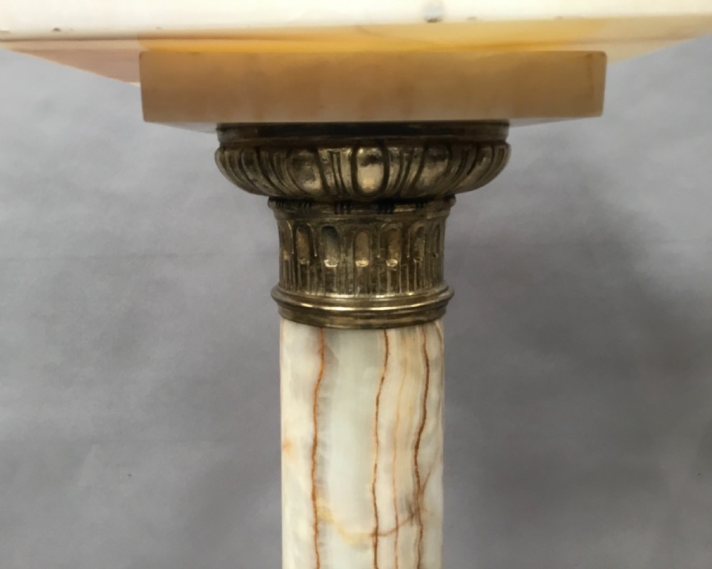 C19th pair of marble and gilt bronze pedestal columns View XVIII
