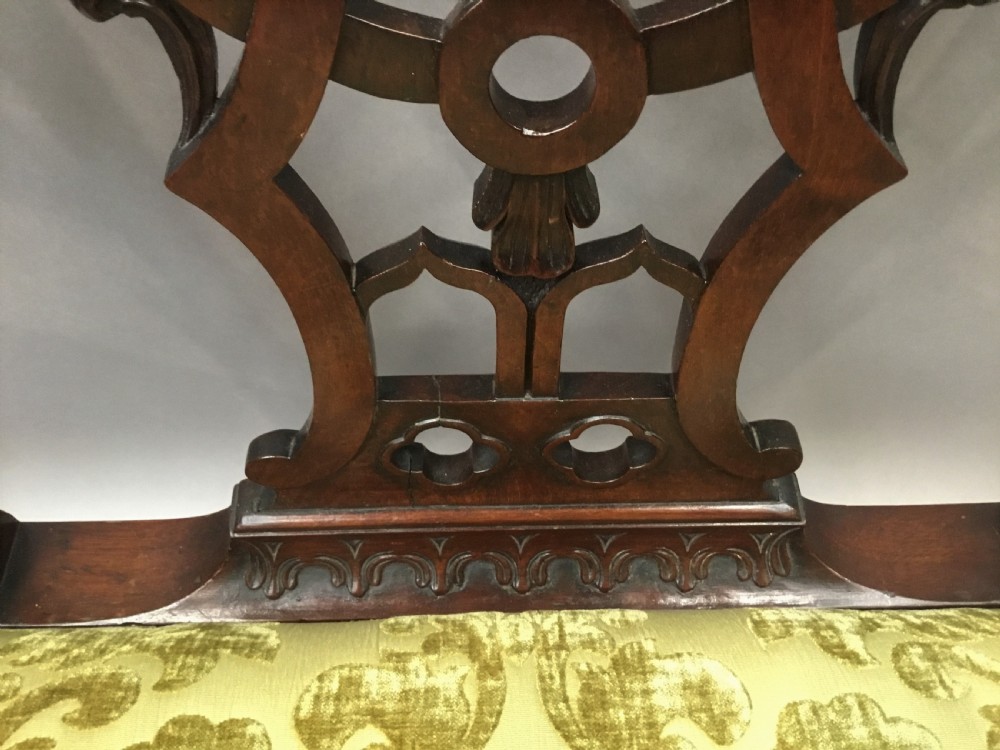 C19th pair of carved mahogany open armchairs in the Chippendale manner View VIII