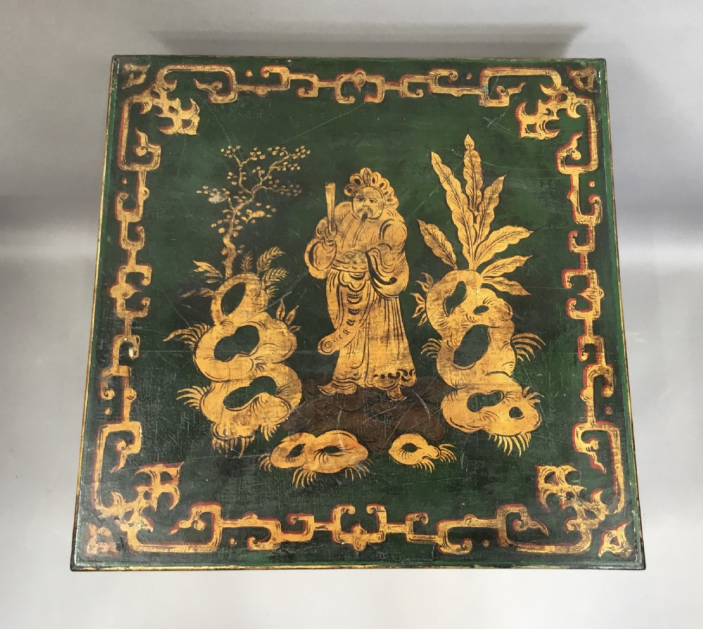 C19th pair of Chinoiserie painted occasional tables View IV