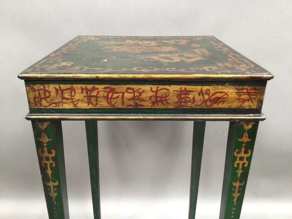 C19th pair of Chinoiserie painted occasional tables View VII