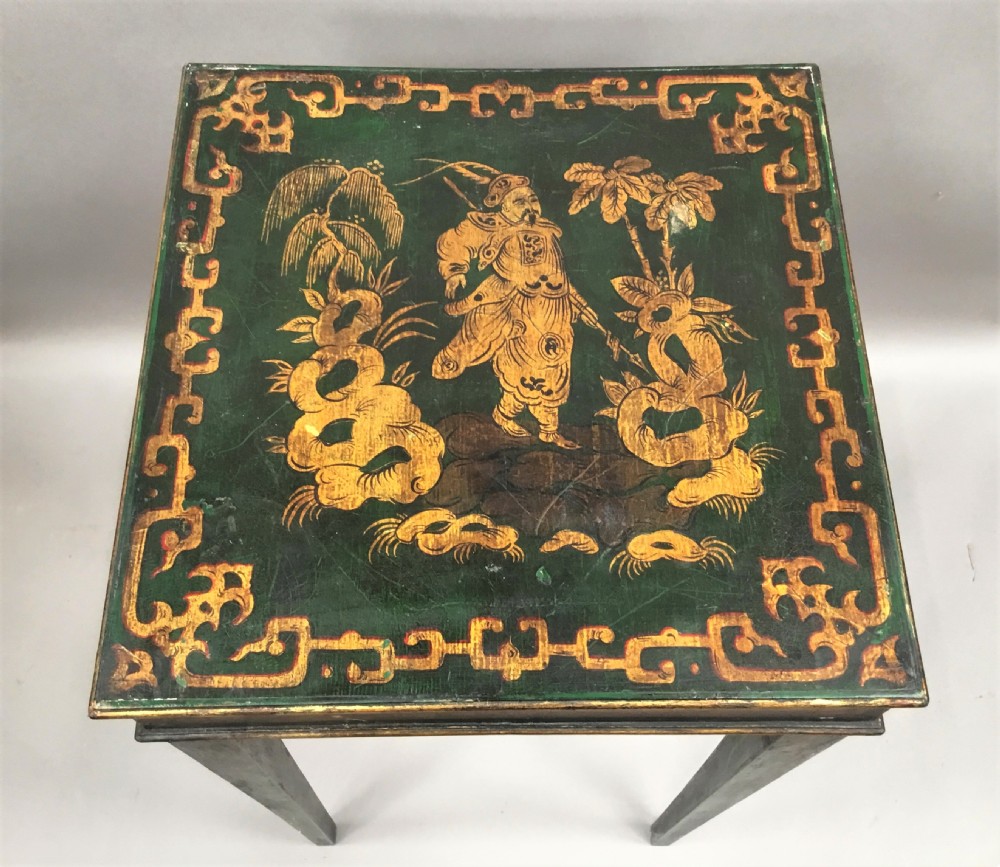 C19th pair of Chinoiserie painted occasional tables View IX