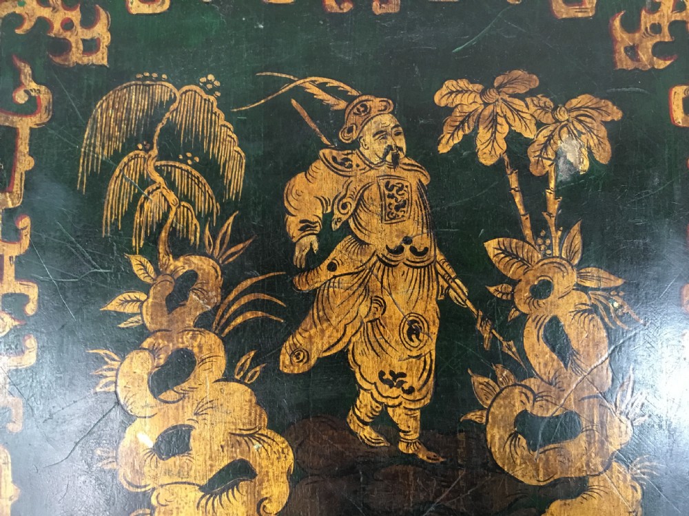 C19th pair of Chinoiserie painted occasional tables View XI