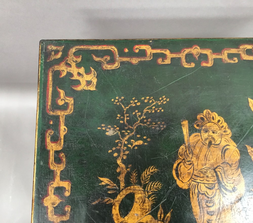 C19th pair of Chinoiserie painted occasional tables View XIV