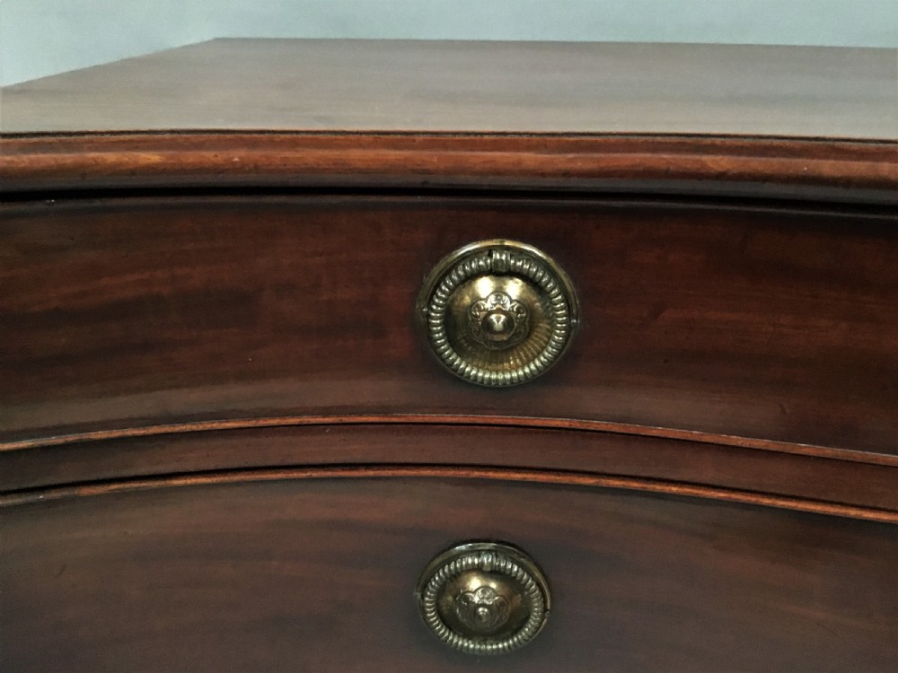 George III mahogany serpentine chest of drawers View XIV