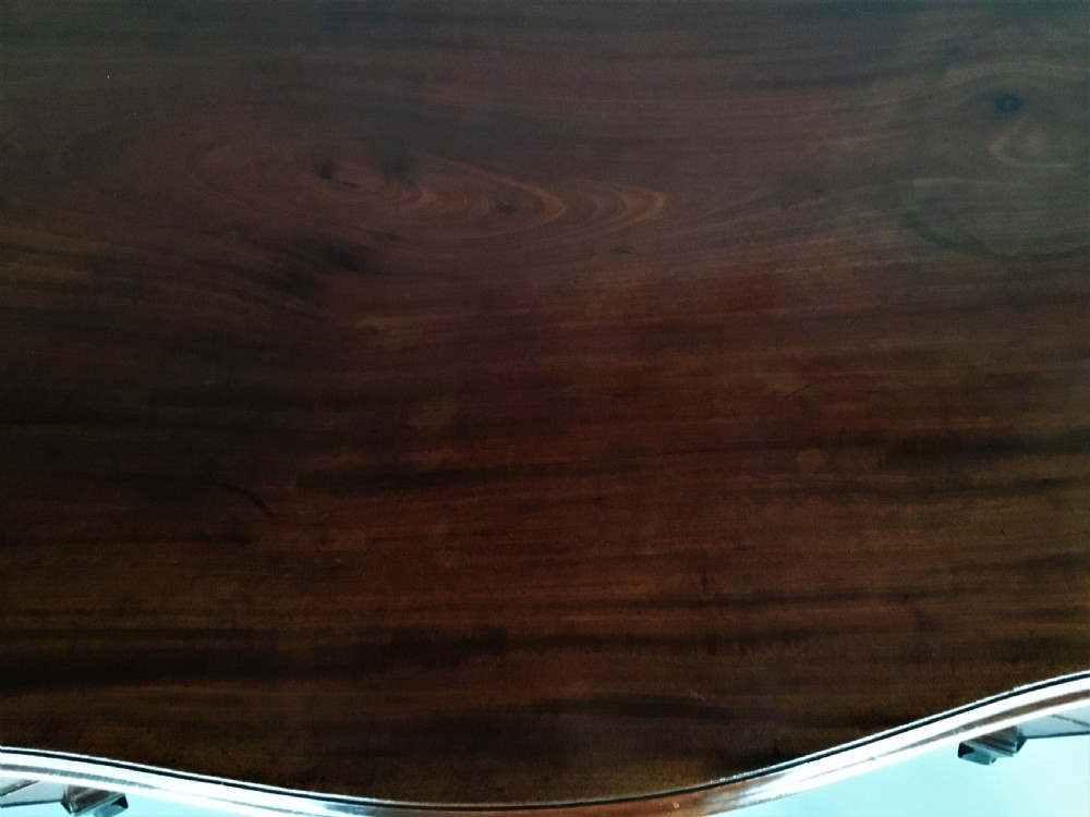 George III mahogany serpentine chest of drawers View XV