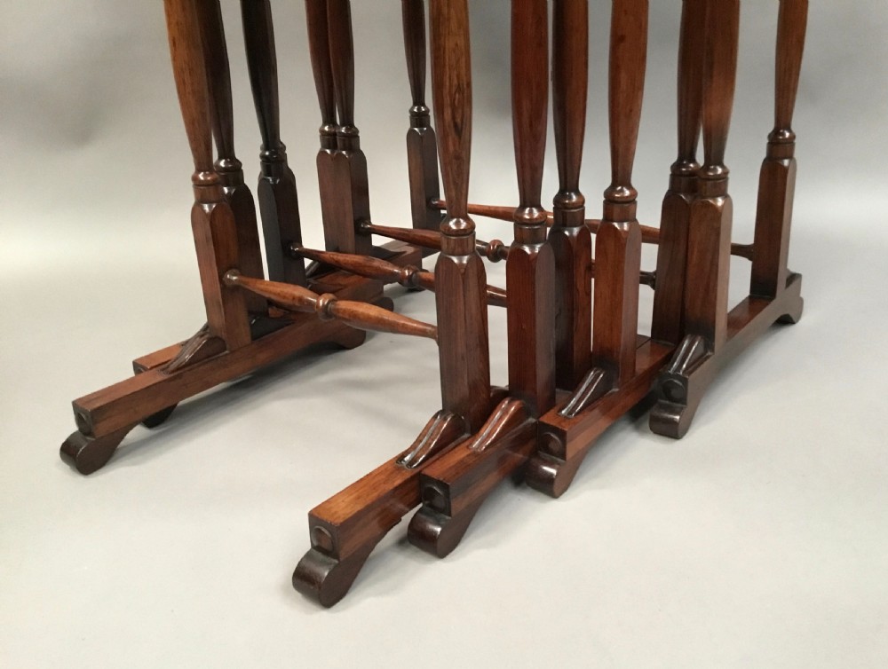 Regency rosewood quartetto nest of tables, incorporating a chess board; attributed to Gillows View XIII