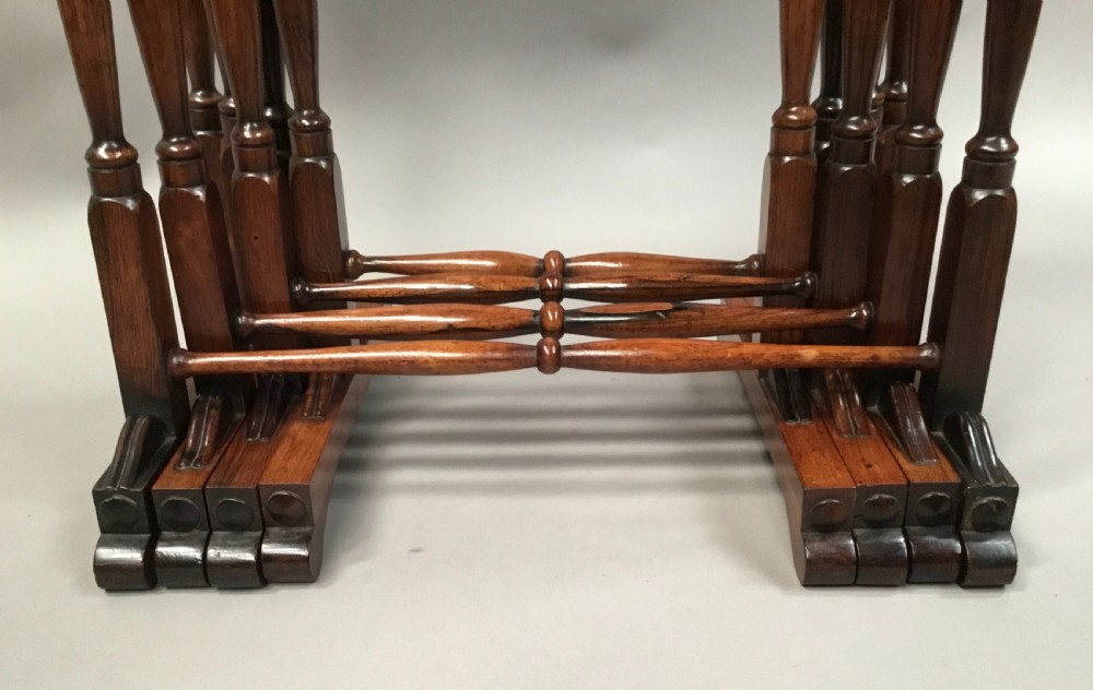 Regency rosewood quartetto nest of tables, incorporating a chess board; attributed to Gillows View XIV