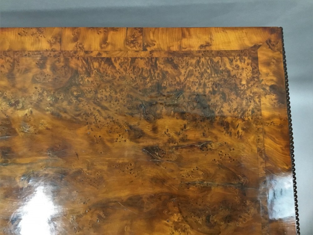Regency burr yew card table; by the esteemed cabinet maker Robert James View XI