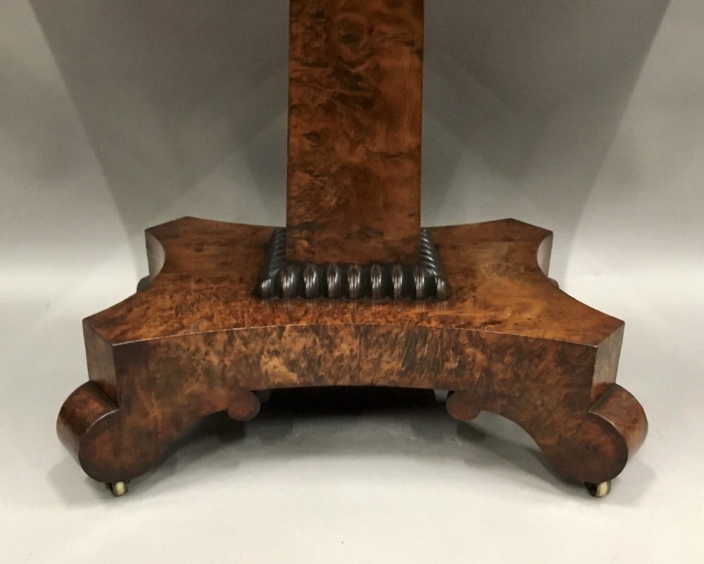 Regency burr yew card table; by the esteemed cabinet maker Robert James View XII