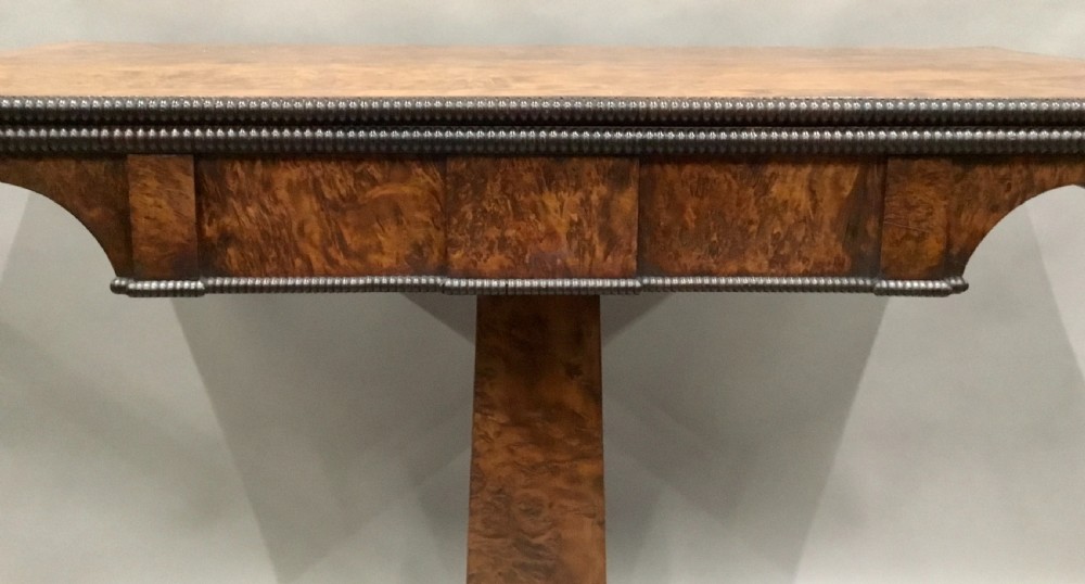 Regency burr yew card table; by the esteemed cabinet maker Robert James View XIV