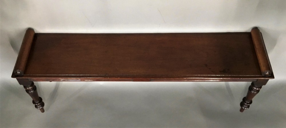 Regency mahogany hall bench / window seat; of good proportions View XIV