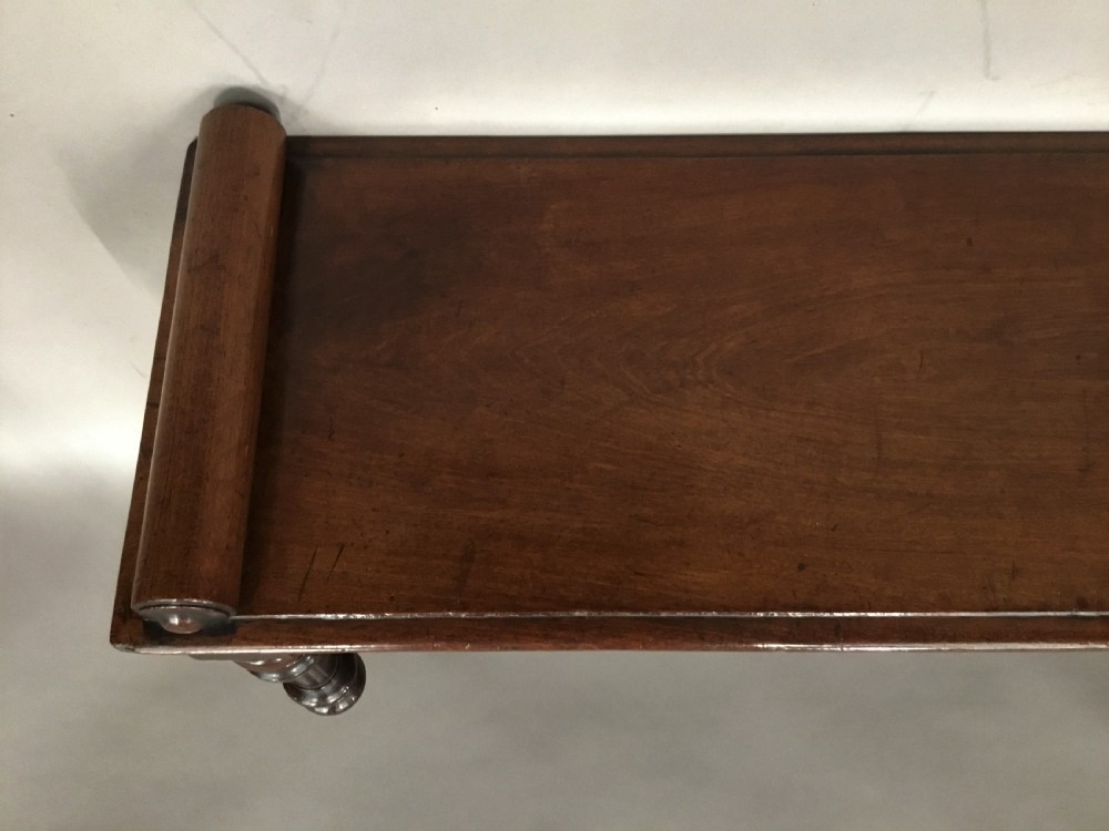 Regency mahogany hall bench / window seat; of good proportions View XVII