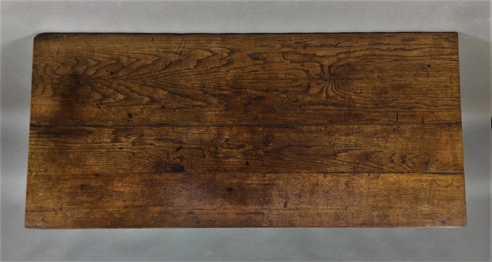 Georgian large oak tavern table / trestle table; rare being oak with an excellent colour View III
