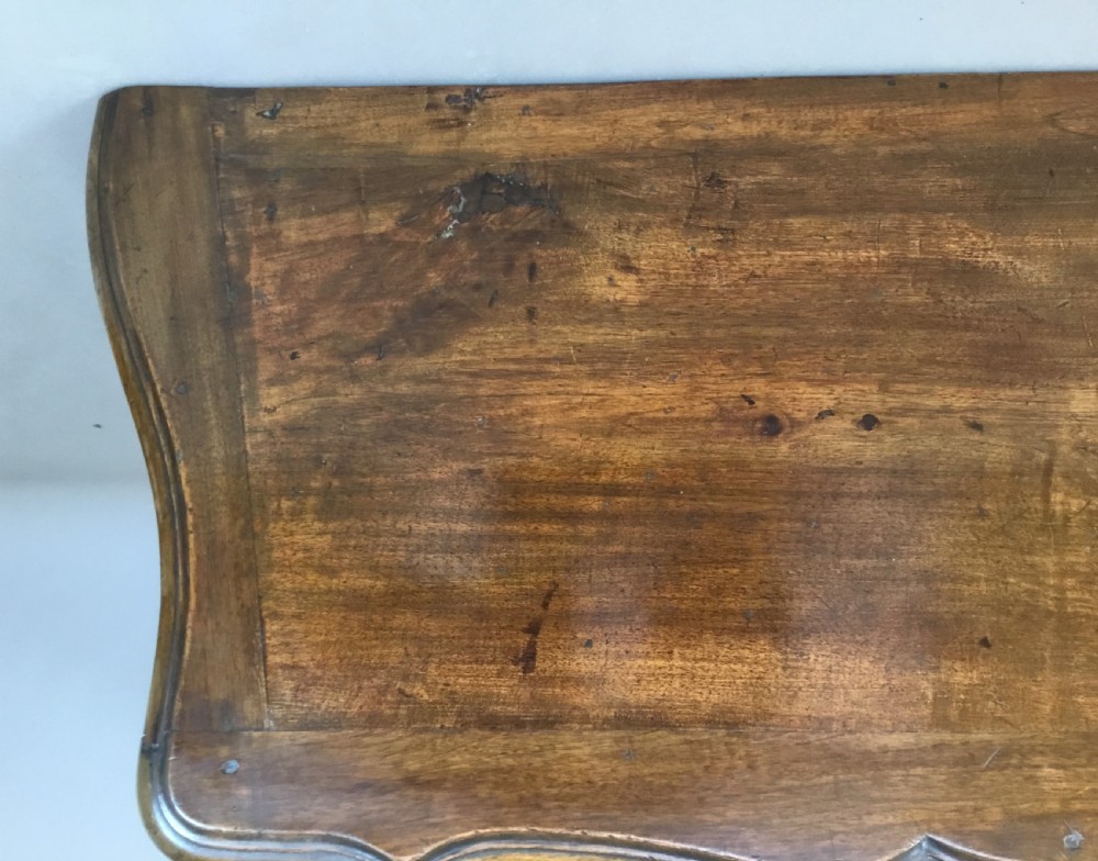 C18th French provincial walnut serpentine commode; of desirable neat proportions View IX